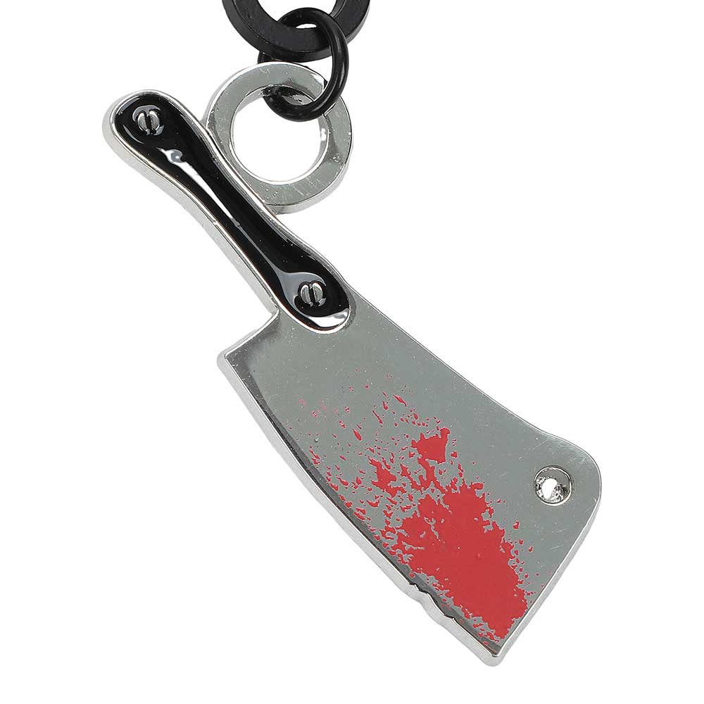 Friday the 13th Mask and Bloody Cleaver Keychain