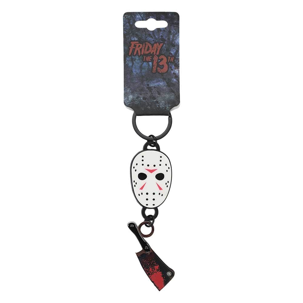 Friday the 13th Mask and Bloody Cleaver Keychain