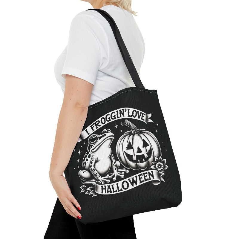I Froggin' Love Halloween Tote