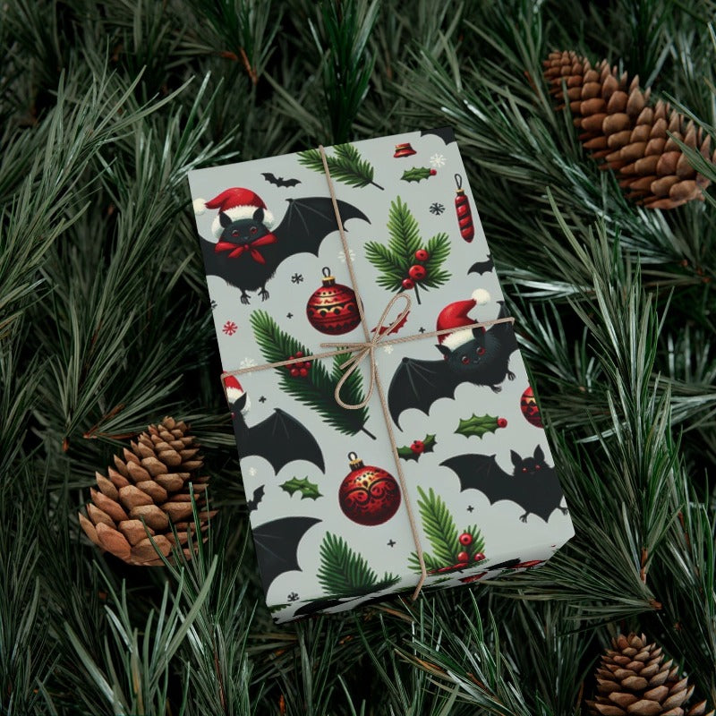 Santa Bats Gift Wrap