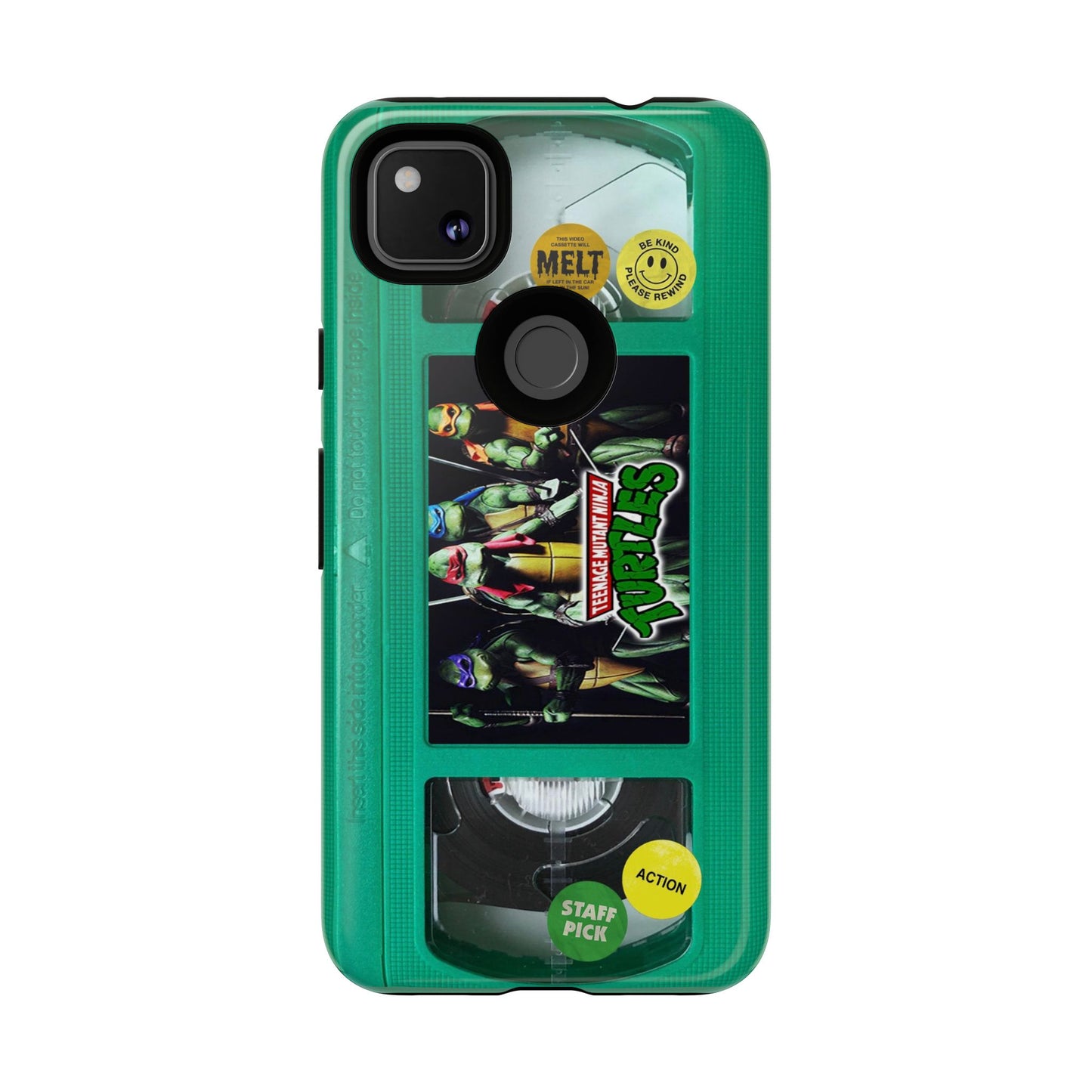 Teenage Turtles Green Impact Resistant VHS Phone Case