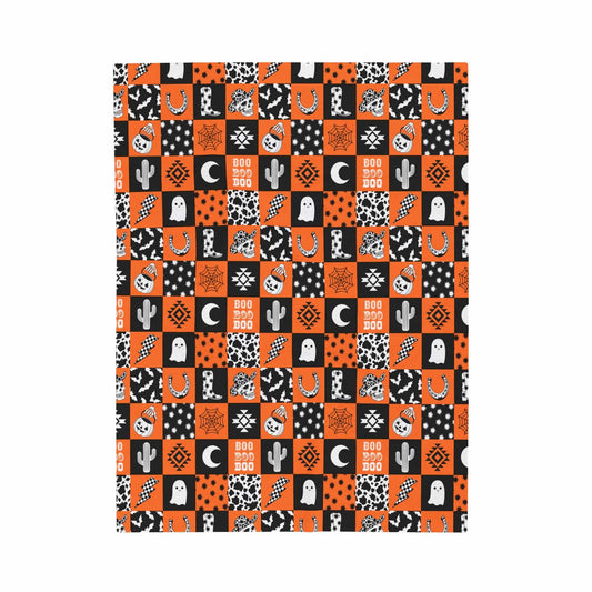 Western Halloween Velveteen Plush Blanket