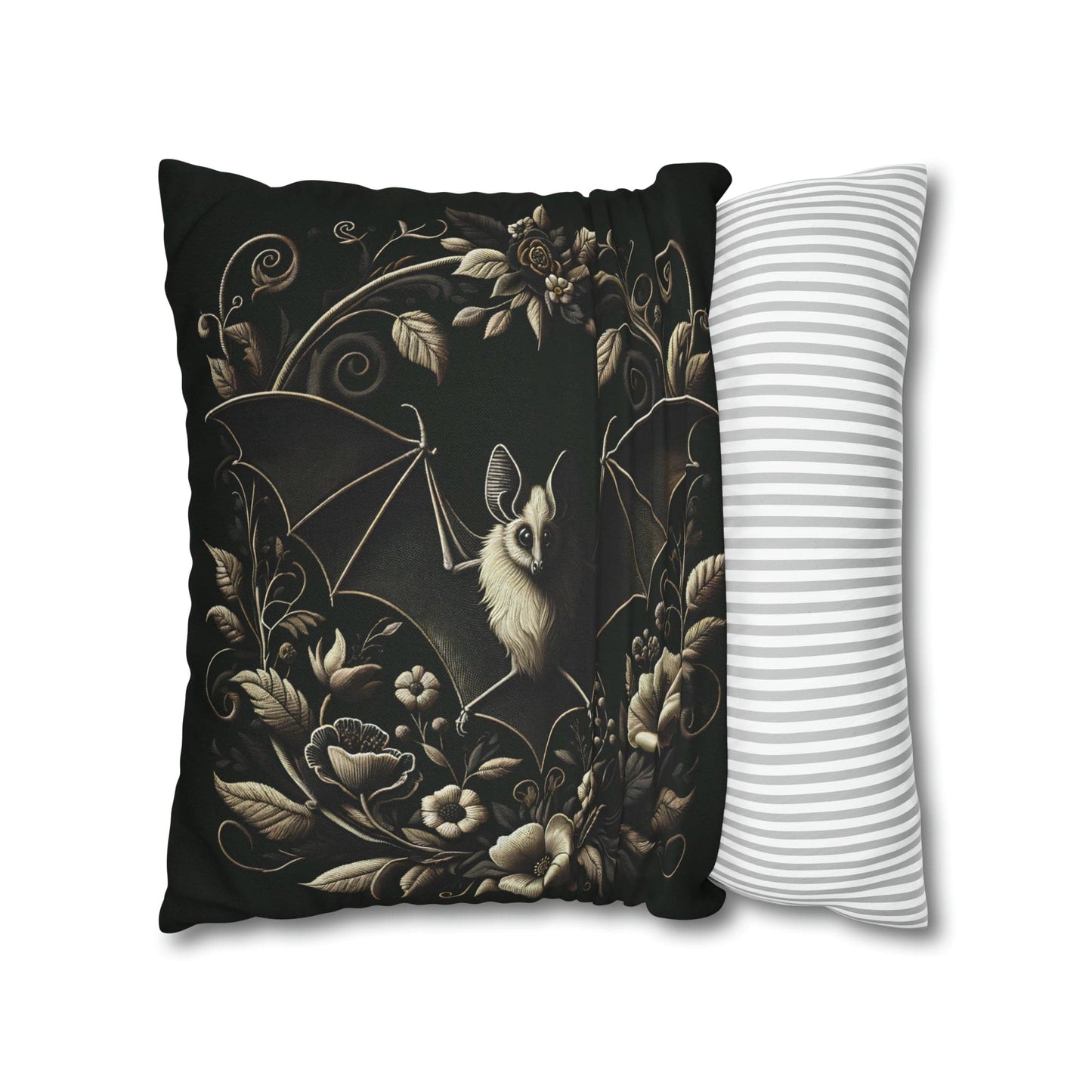 Sepiatone Floral Bat Pillow Case