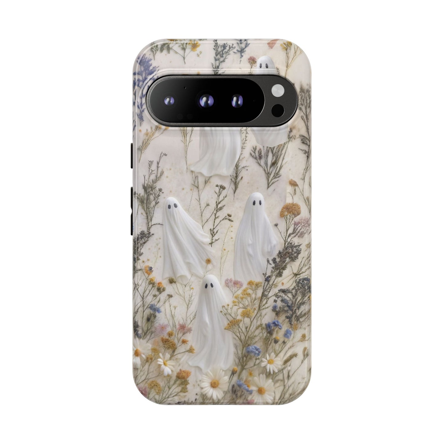 Pressed Floral Ghost Impact Resistant Phone Case