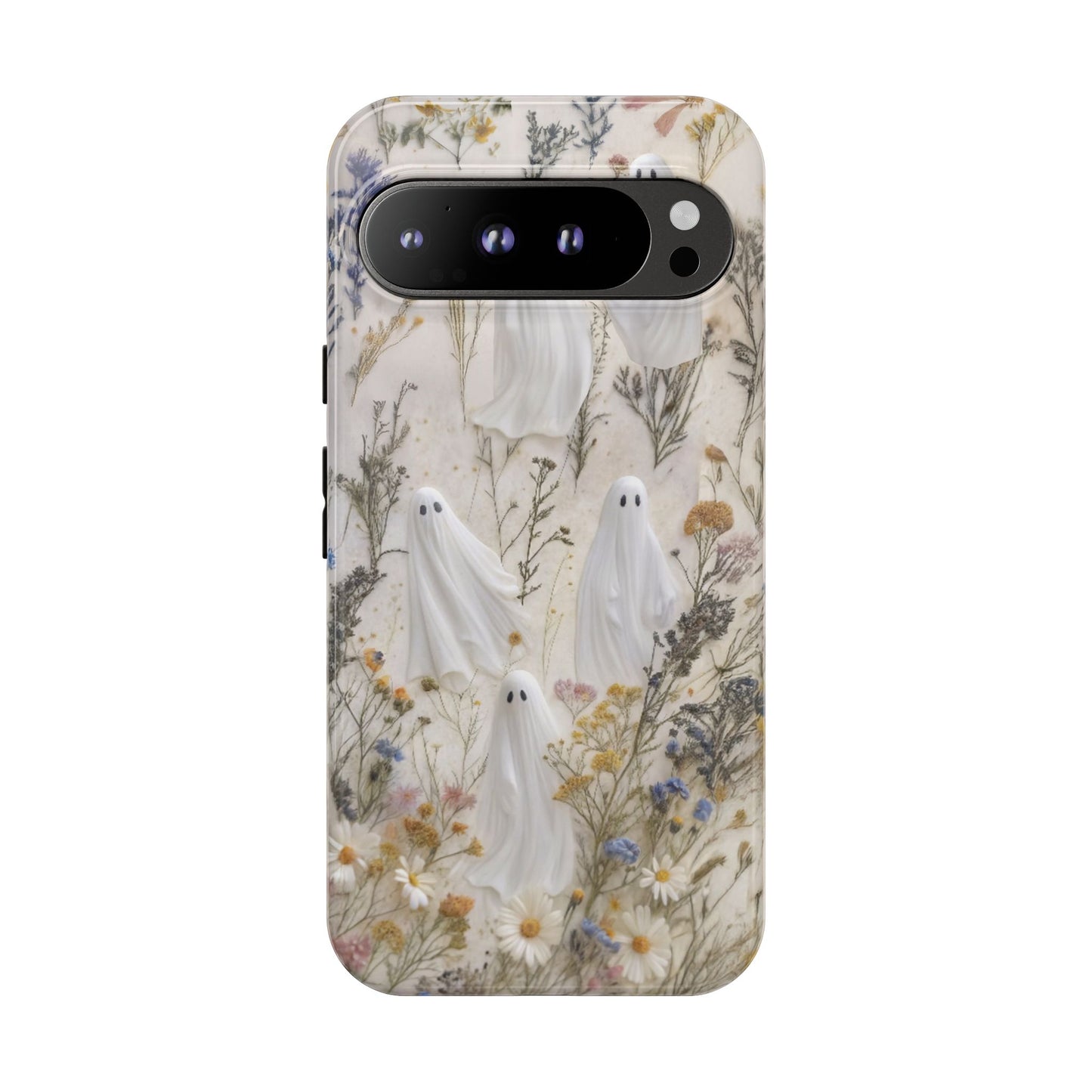 Pressed Floral Ghost Impact Resistant Phone Case