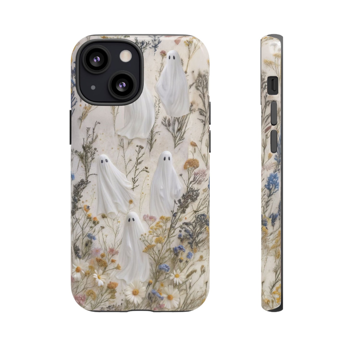 Pressed Floral Ghost Impact Resistant Phone Case