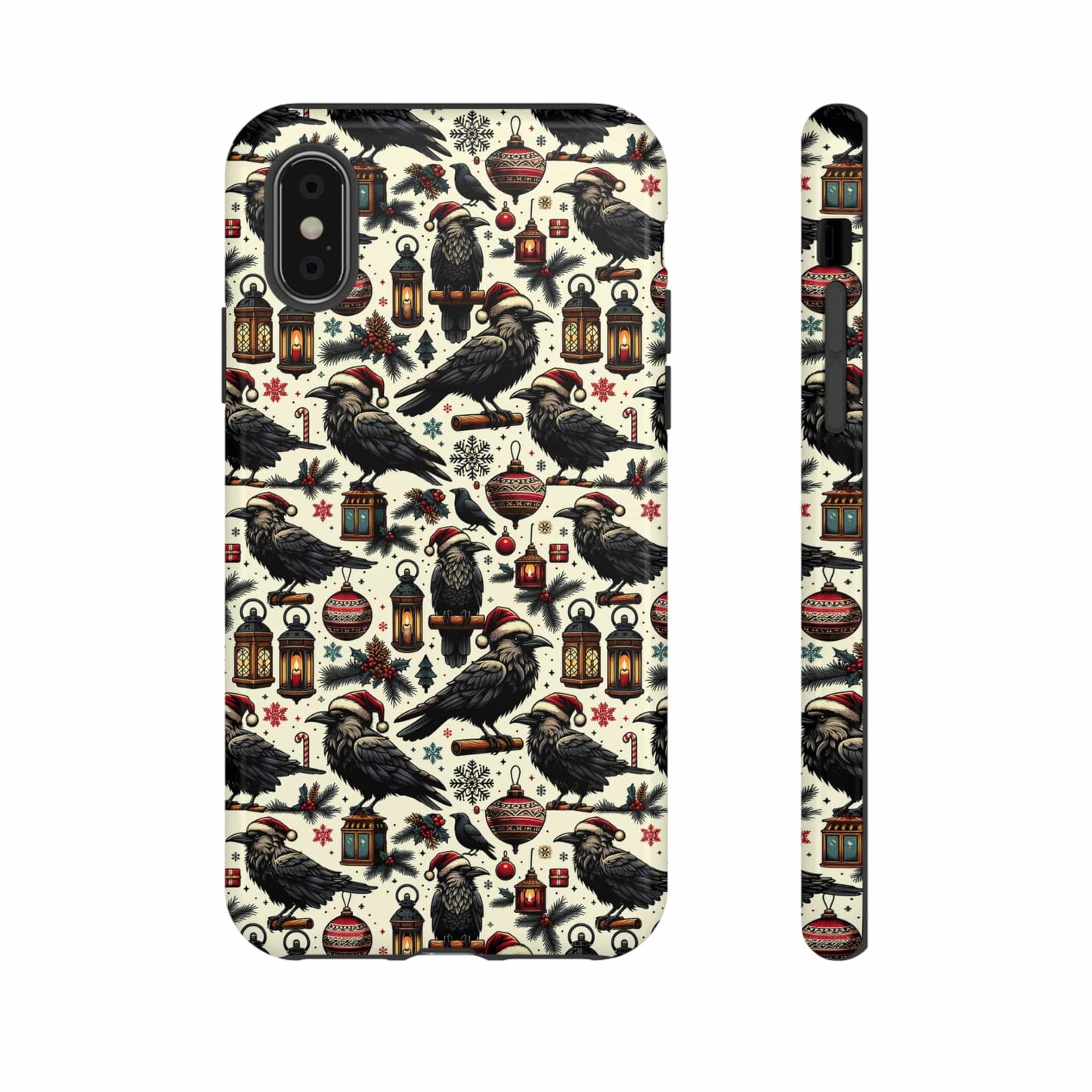 Christmas Crows Impact Resistant Phone Case