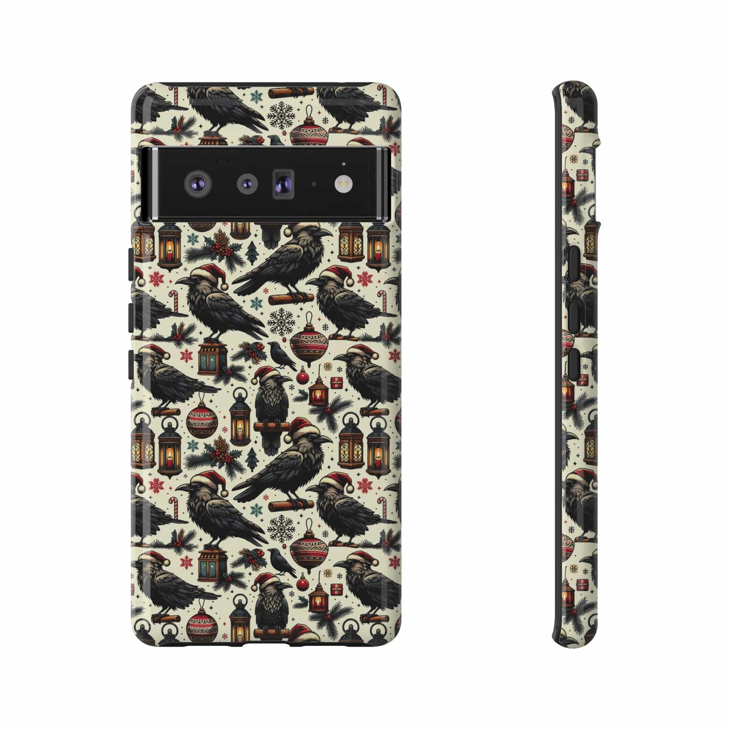 Christmas Crows Impact Resistant Phone Case