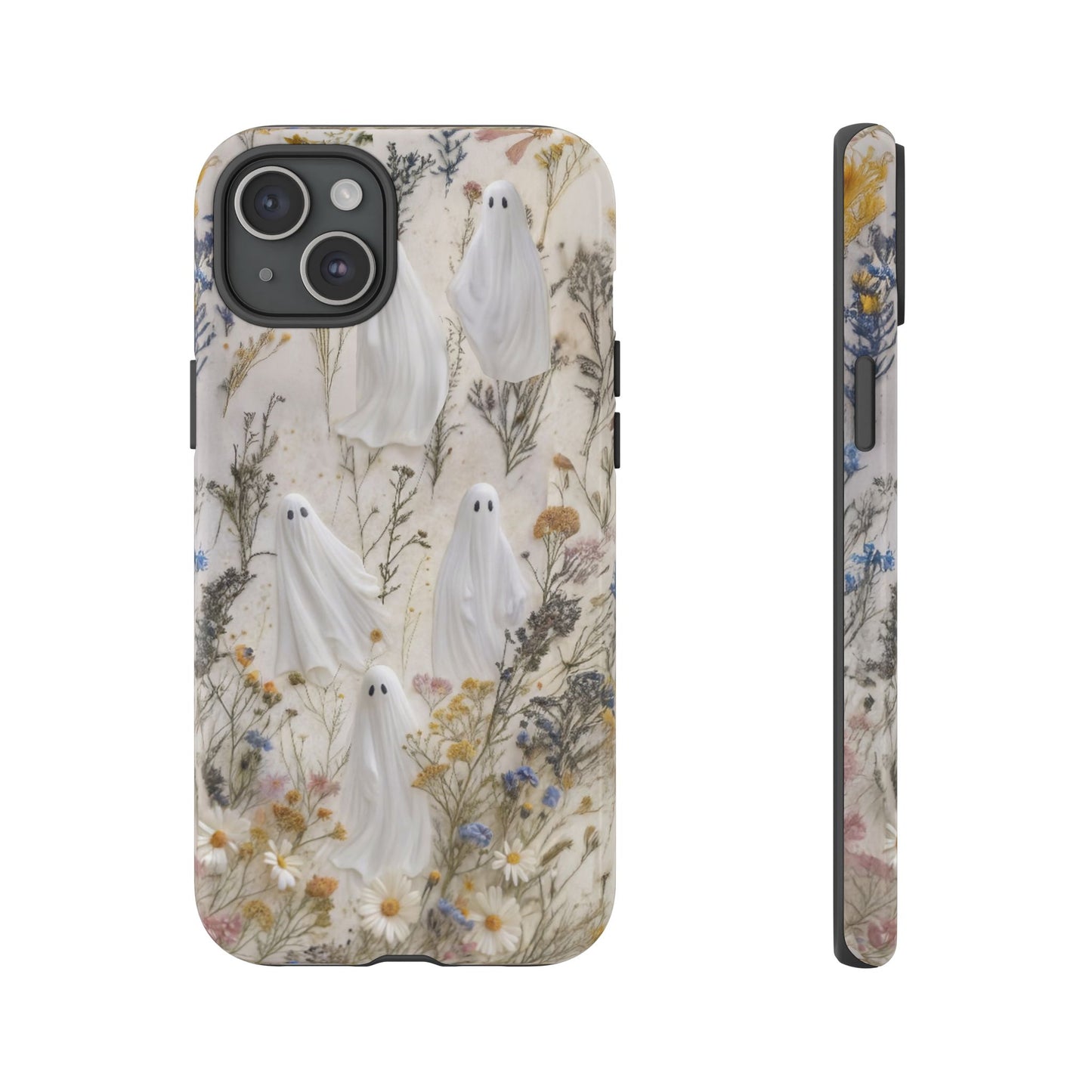 Pressed Floral Ghost Impact Resistant Phone Case