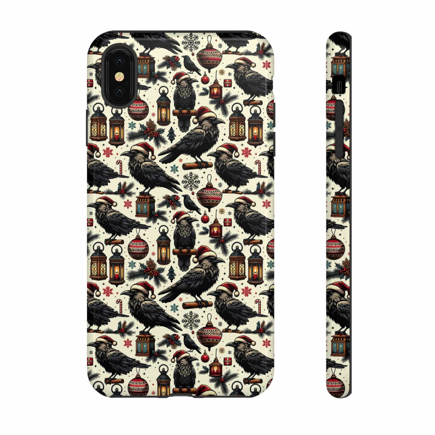 Christmas Crows Impact Resistant Phone Case