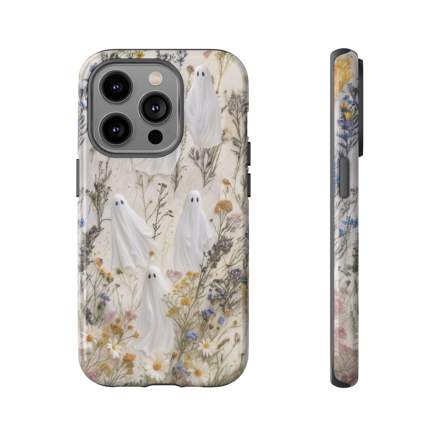Pressed Floral Ghost Impact Resistant Phone Case