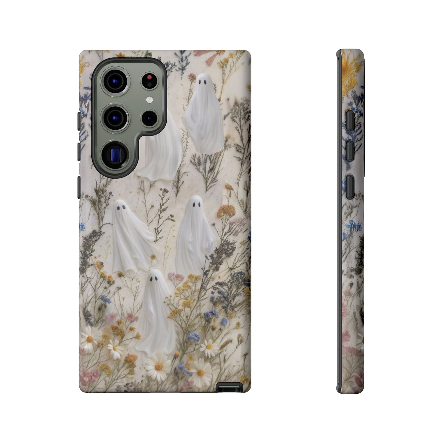 Pressed Floral Ghost Impact Resistant Phone Case