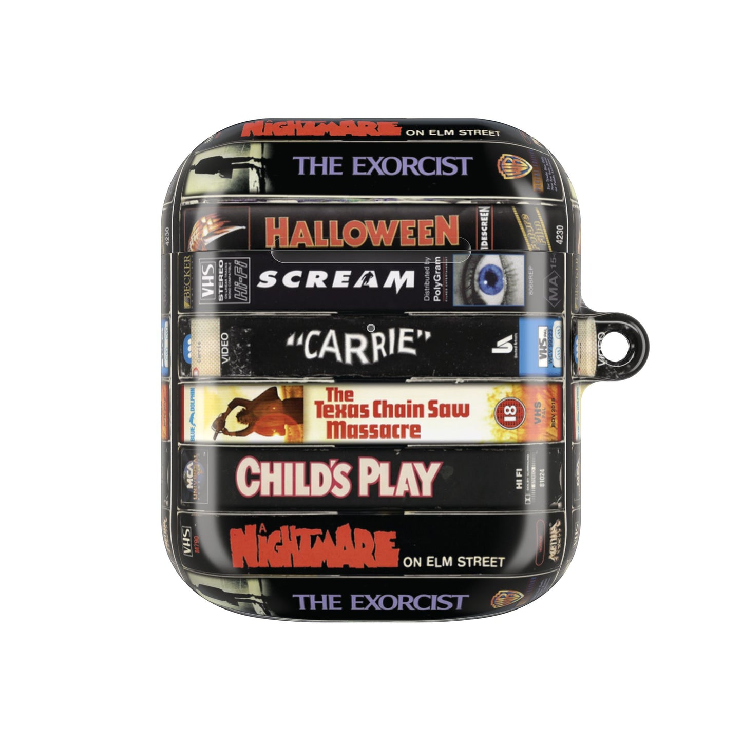 Vintage 80s Stack Horror Movie AirPod Case