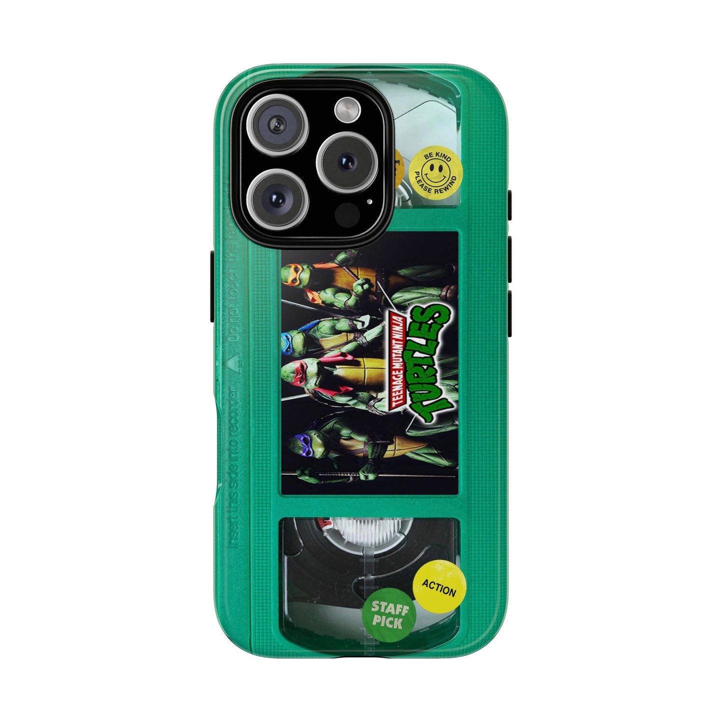 Teenage Turtles Green Impact Resistant VHS Phone Case