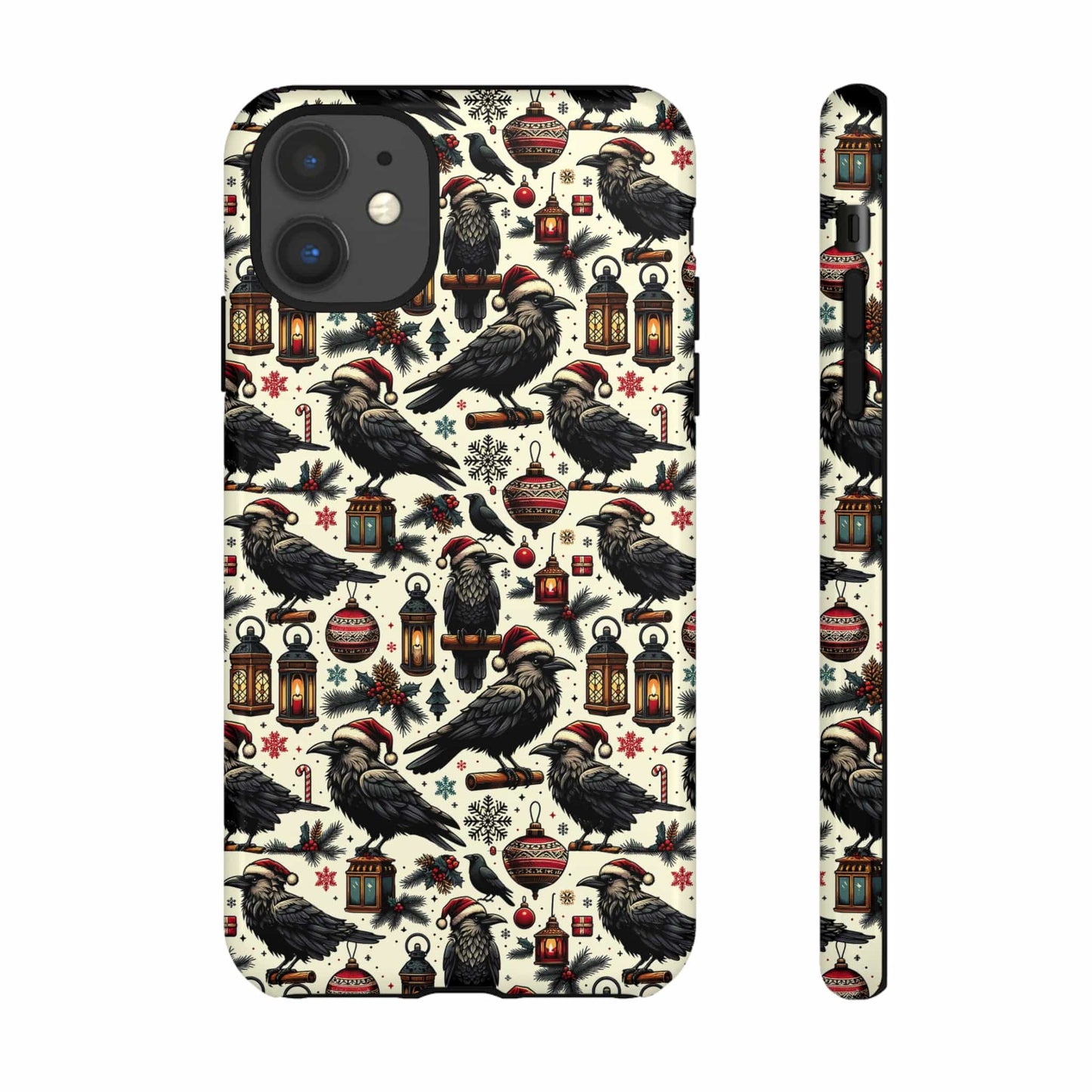 Christmas Crows Impact Resistant Phone Case