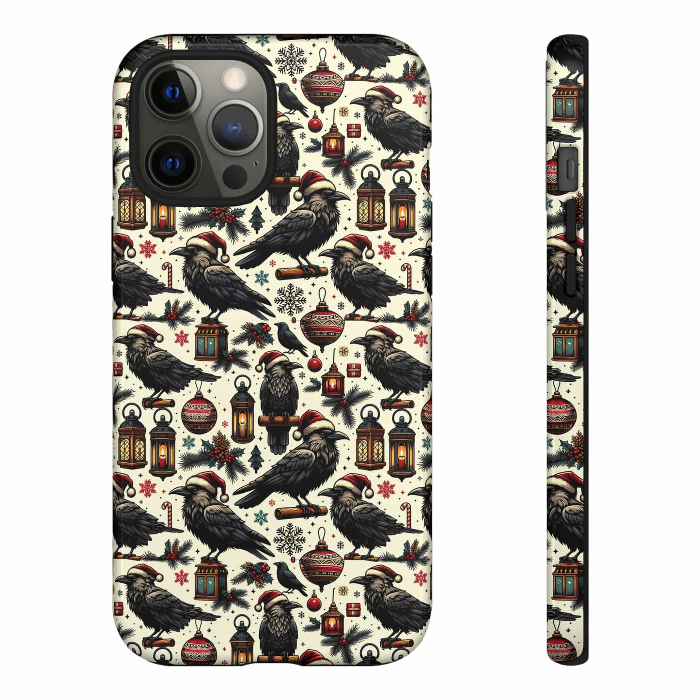 Christmas Crows Impact Resistant Phone Case