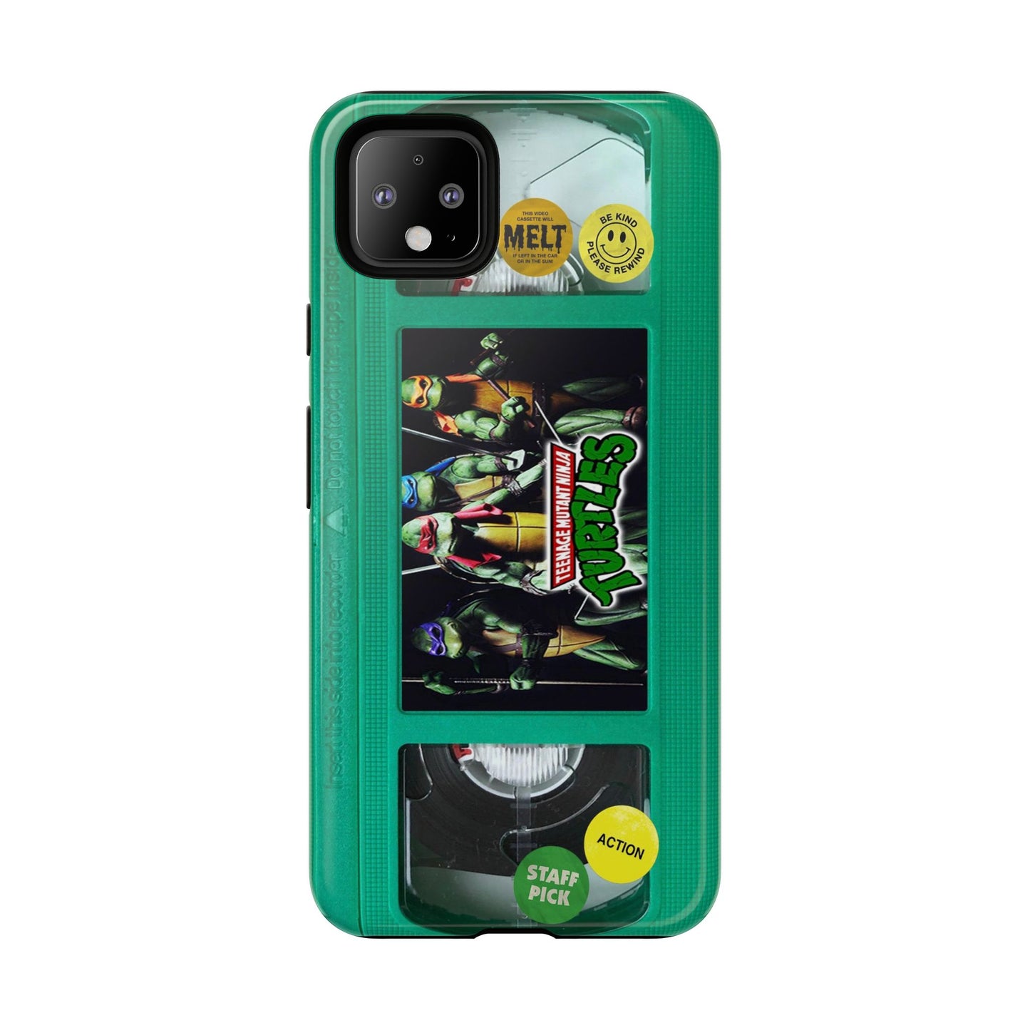 Teenage Turtles Green Impact Resistant VHS Phone Case