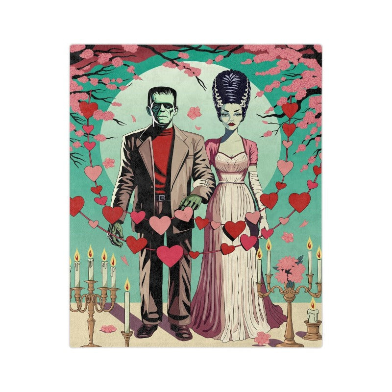 Frank and Bride Cherry Blossom Velveteen Blanket