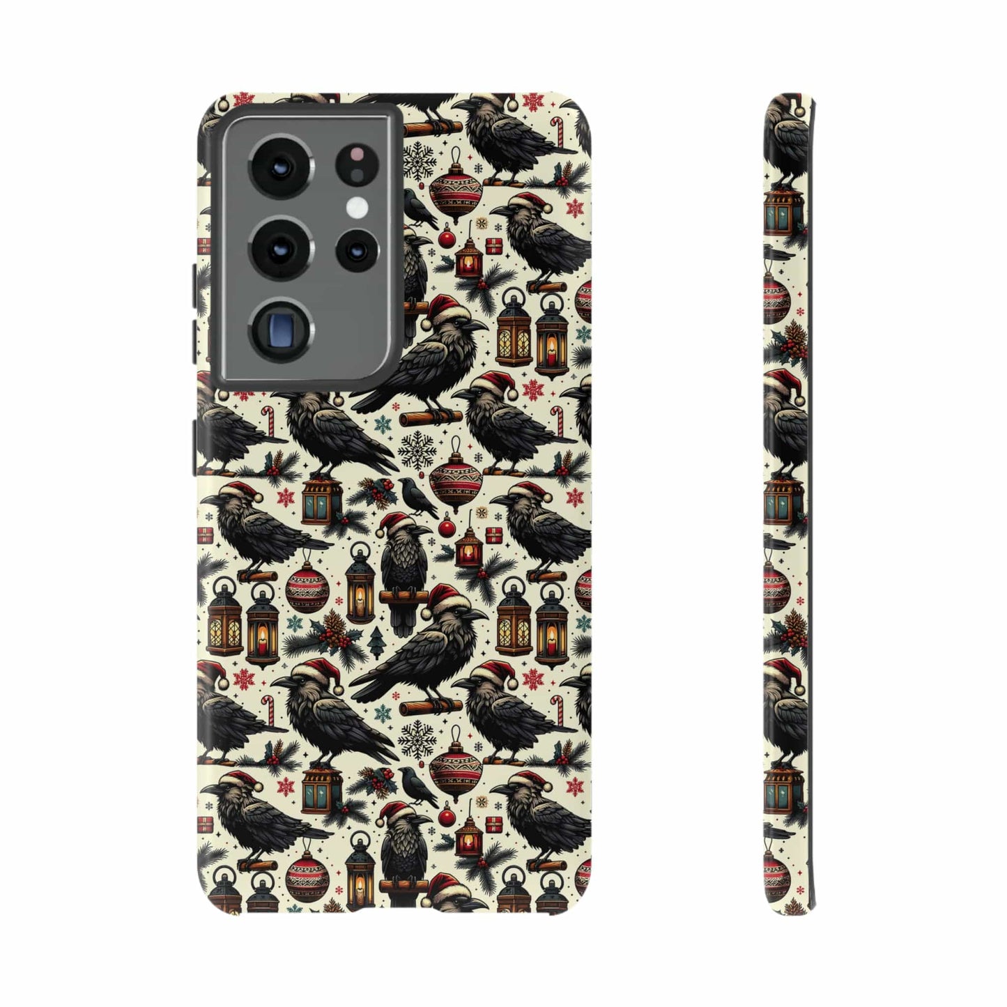 Christmas Crows Impact Resistant Phone Case