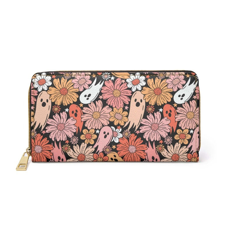 Floral Ghosts Zipper Wallet