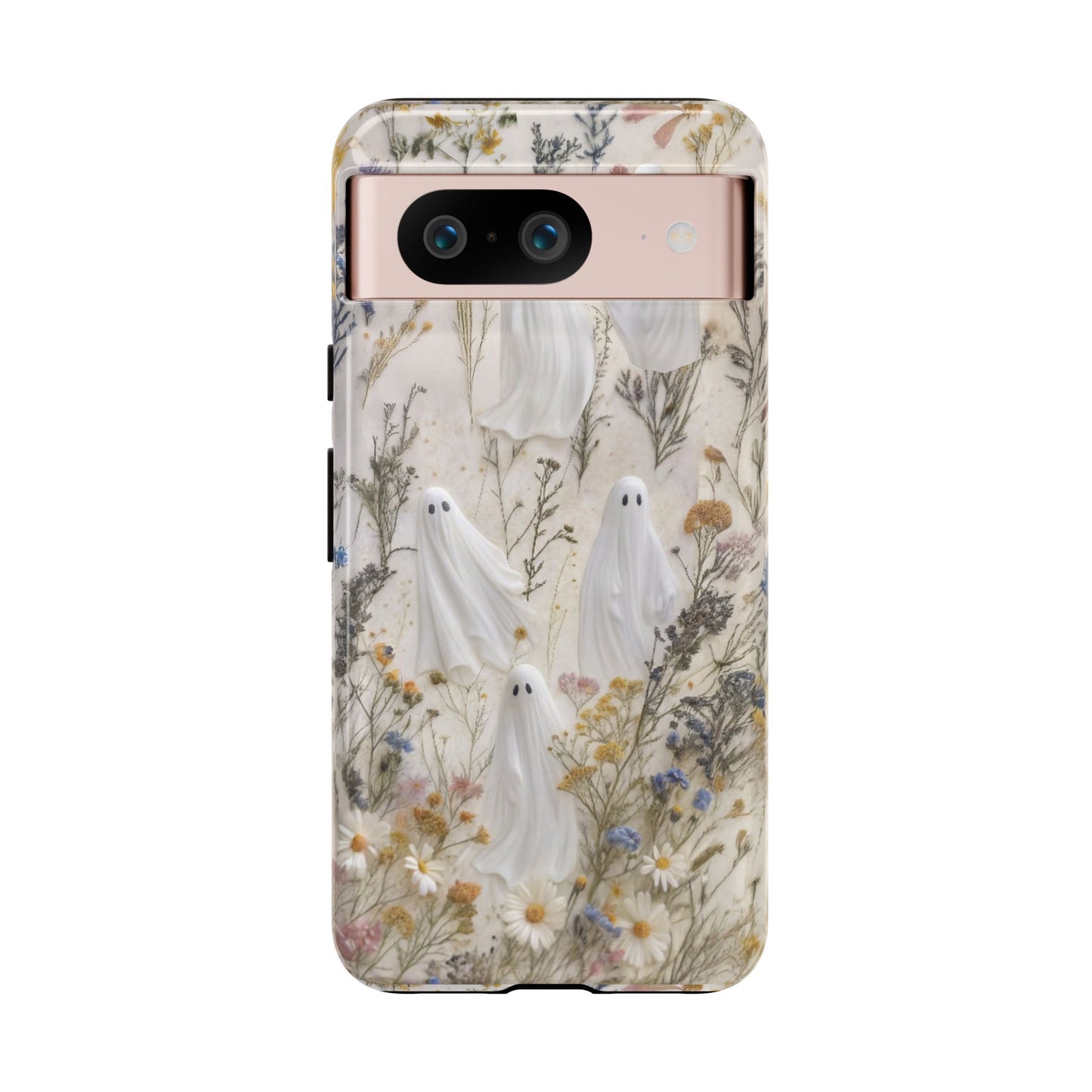 Pressed Floral Ghost Impact Resistant Phone Case