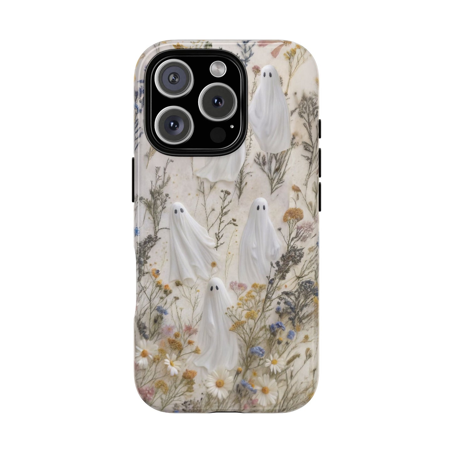 Pressed Floral Ghost Impact Resistant Phone Case