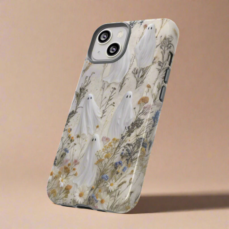 Pressed Floral Ghost Impact Resistant Phone Case