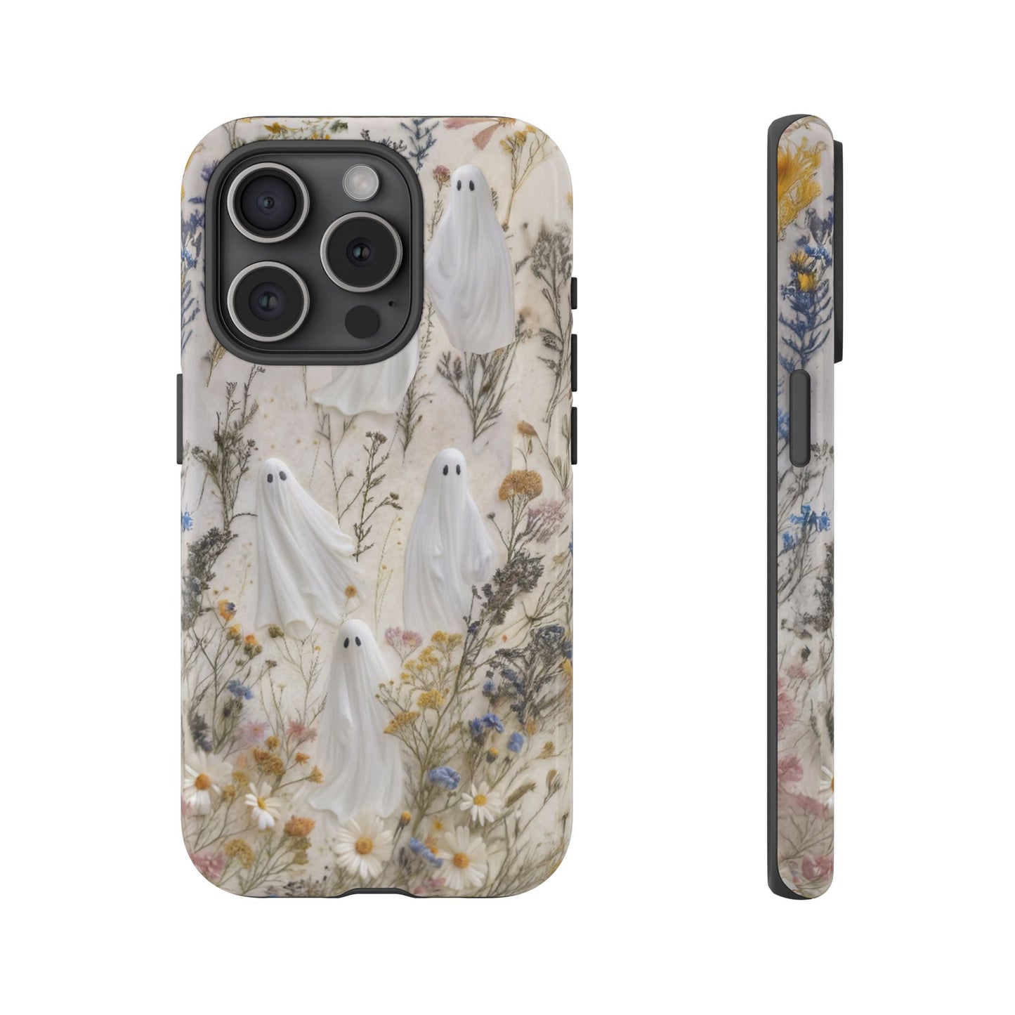 Pressed Floral Ghost Impact Resistant Phone Case
