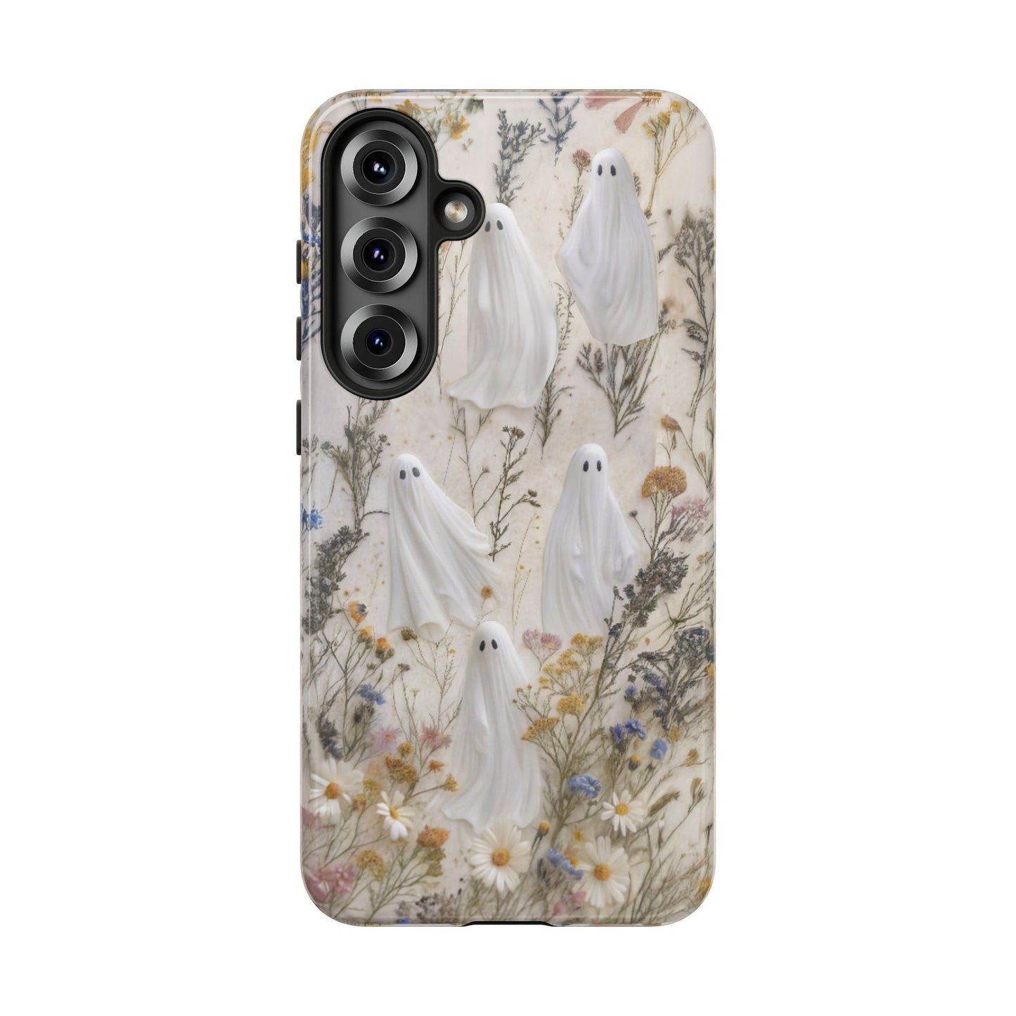 Pressed Floral Ghost Impact Resistant Phone Case