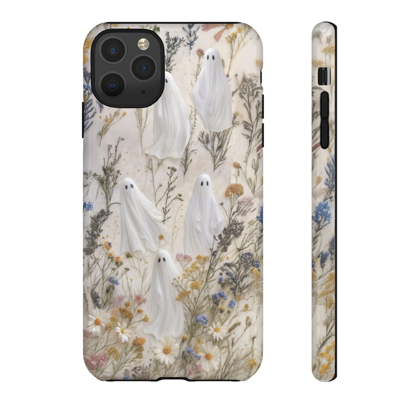 Pressed Floral Ghost Impact Resistant Phone Case