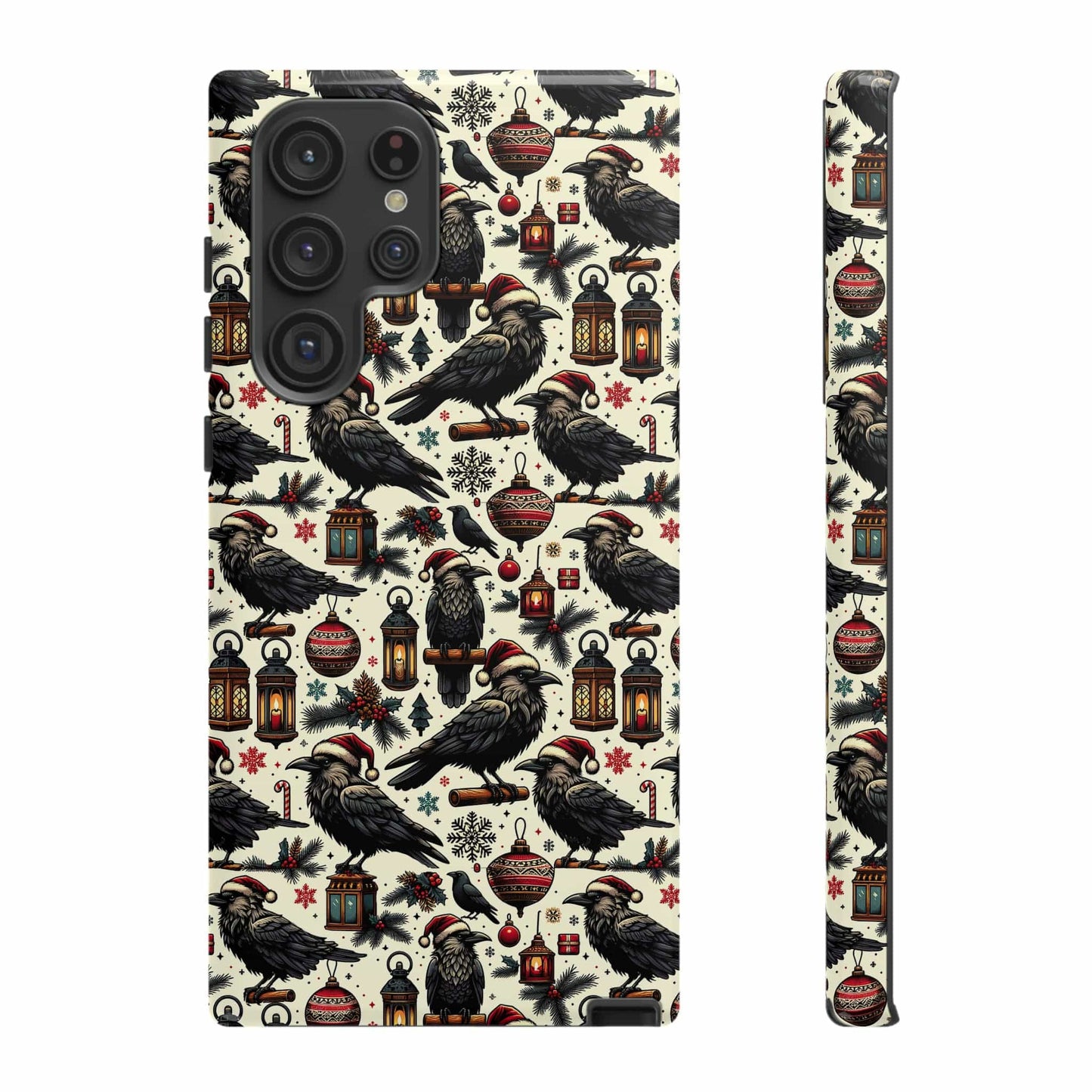Christmas Crows Impact Resistant Phone Case