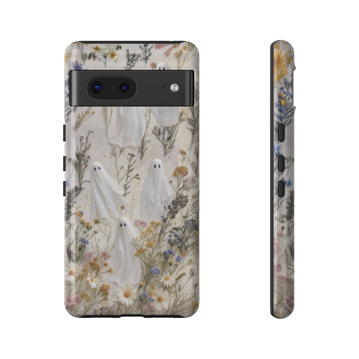 Pressed Floral Ghost Impact Resistant Phone Case