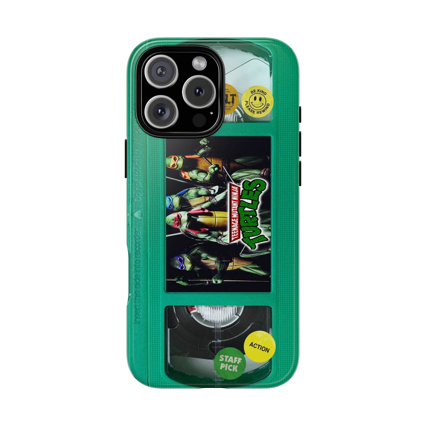 Teenage Turtles Green Impact Resistant VHS Phone Case
