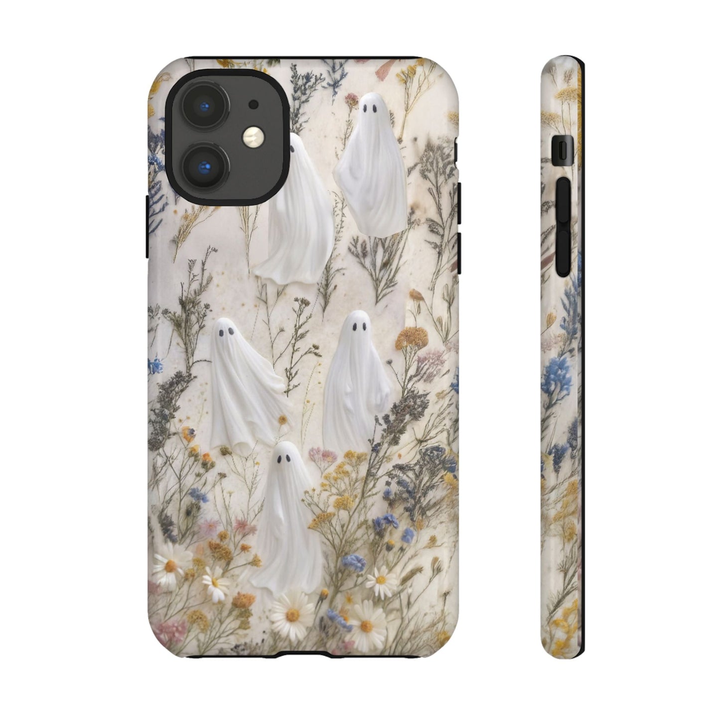 Pressed Floral Ghost Impact Resistant Phone Case