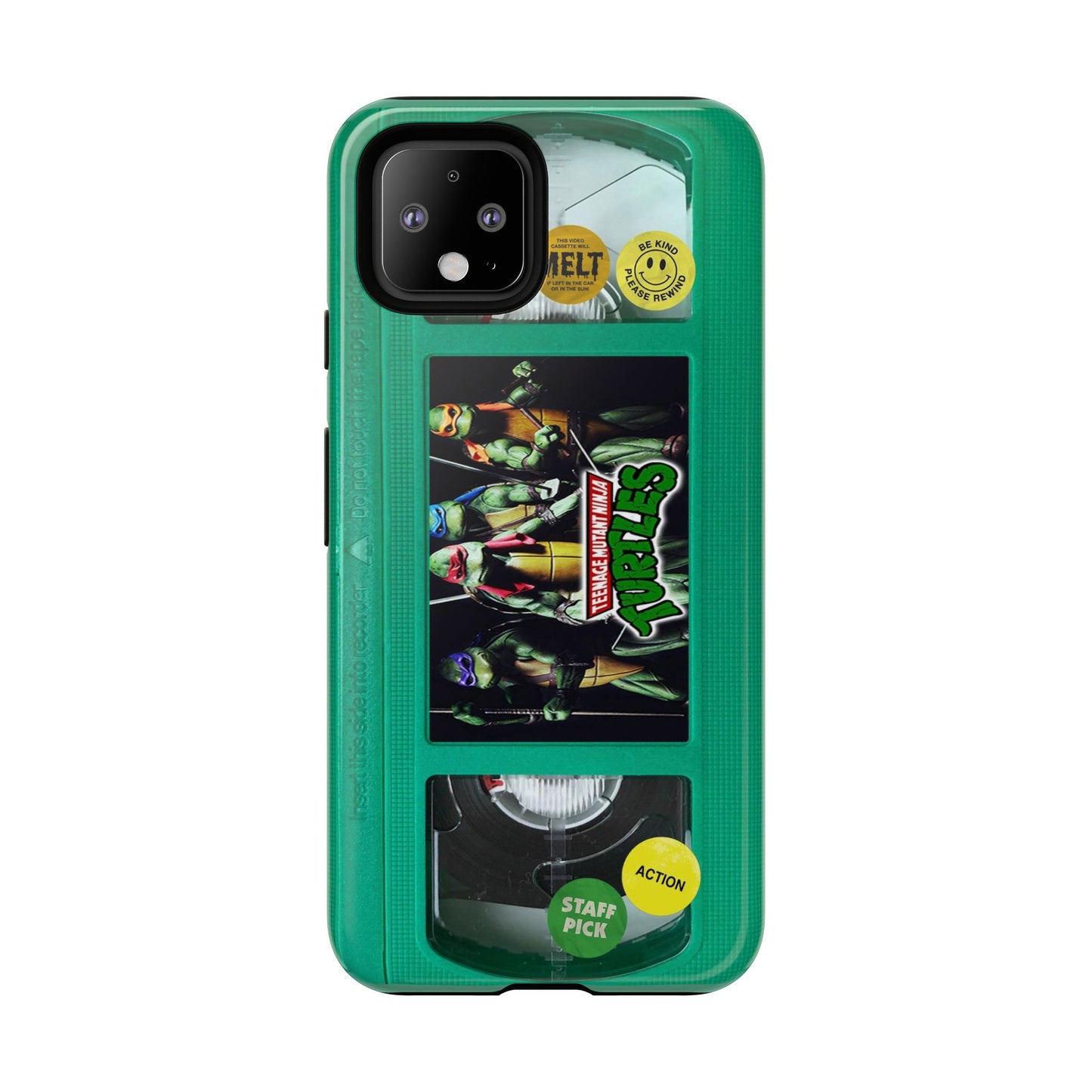 Teenage Turtles Green Impact Resistant VHS Phone Case
