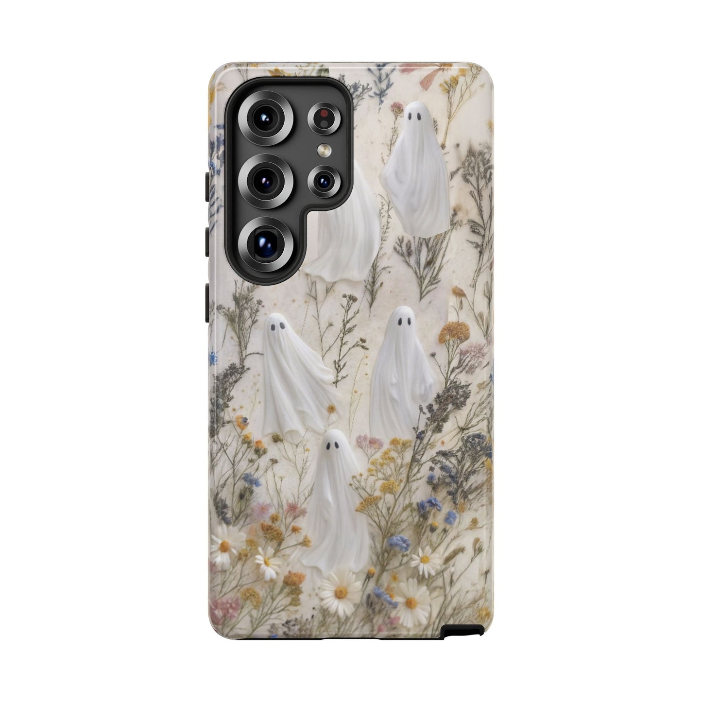 Pressed Floral Ghost Impact Resistant Phone Case