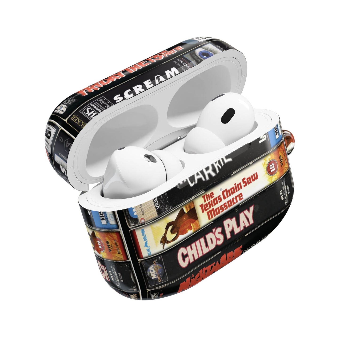 Vintage 80s Stack Horror Movie AirPod Case