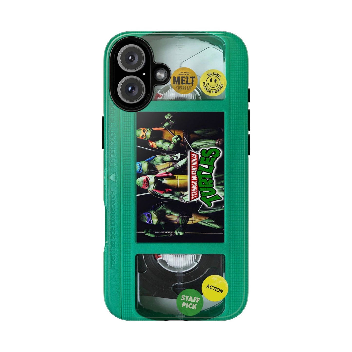 Teenage Turtles Green Impact Resistant VHS Phone Case