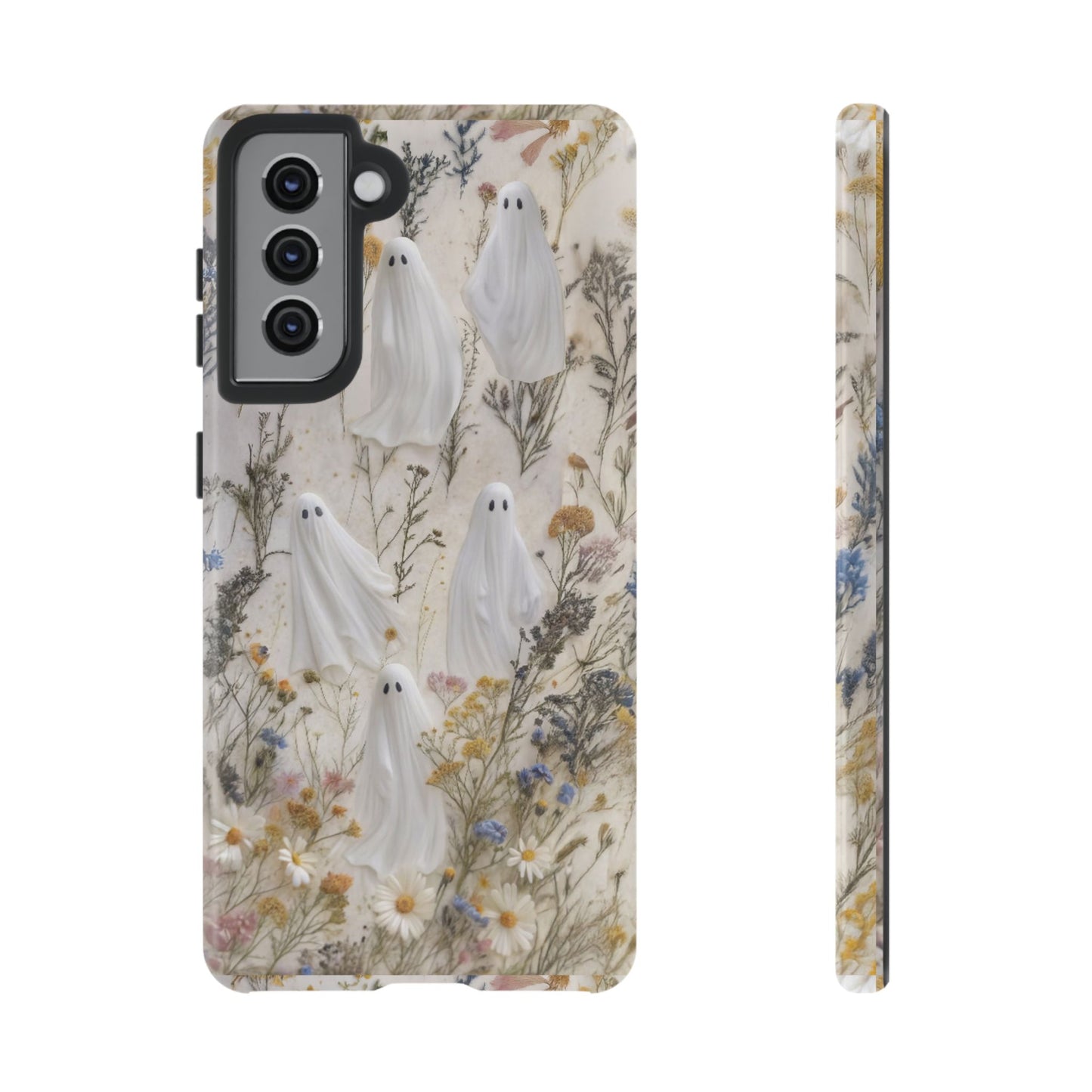 Pressed Floral Ghost Impact Resistant Phone Case