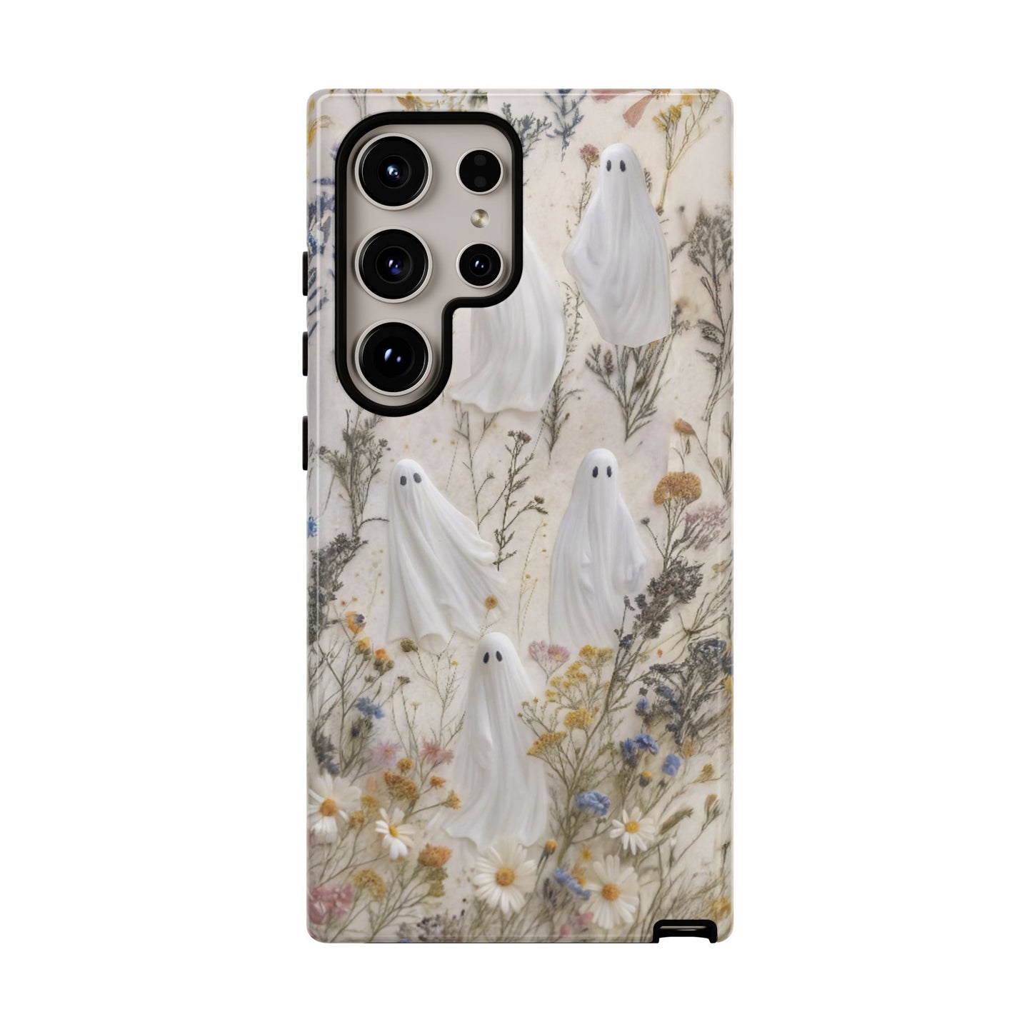 Pressed Floral Ghost Impact Resistant Phone Case