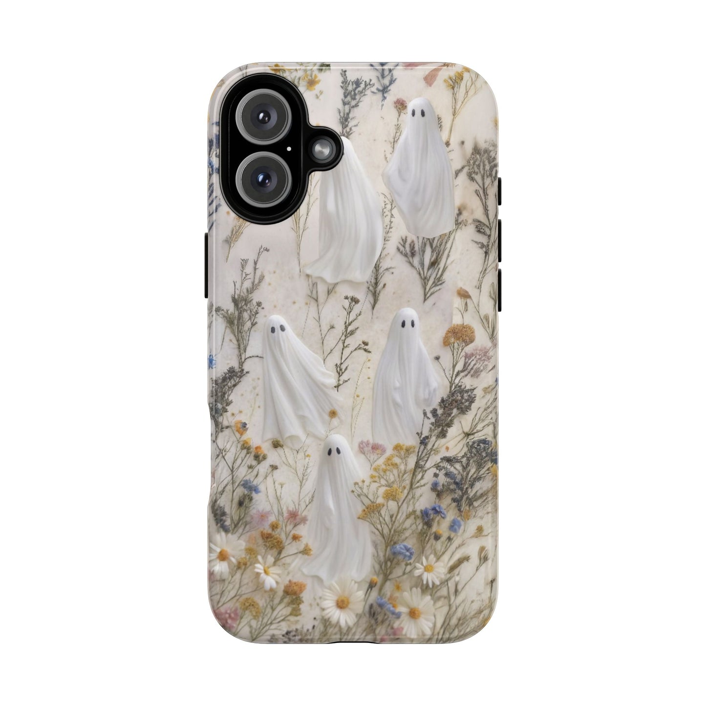 Pressed Floral Ghost Impact Resistant Phone Case