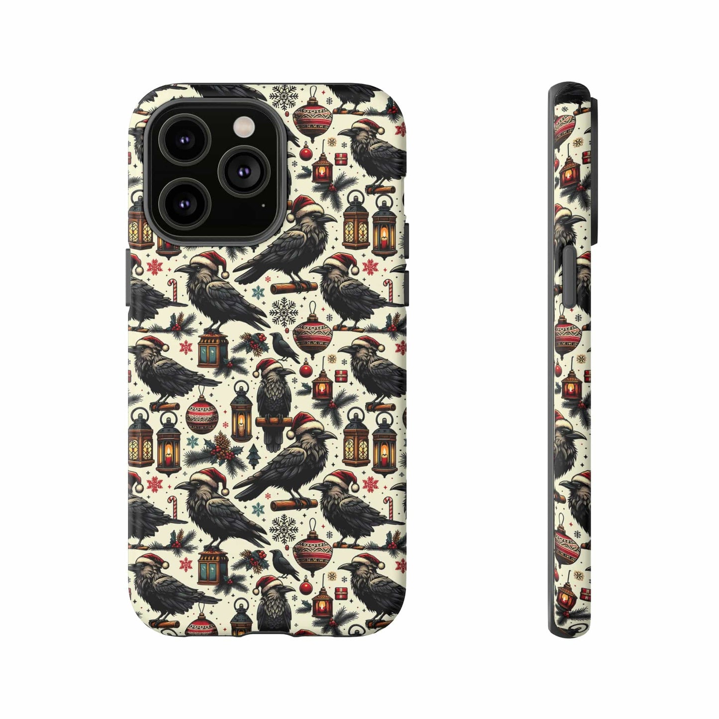 Christmas Crows Impact Resistant Phone Case
