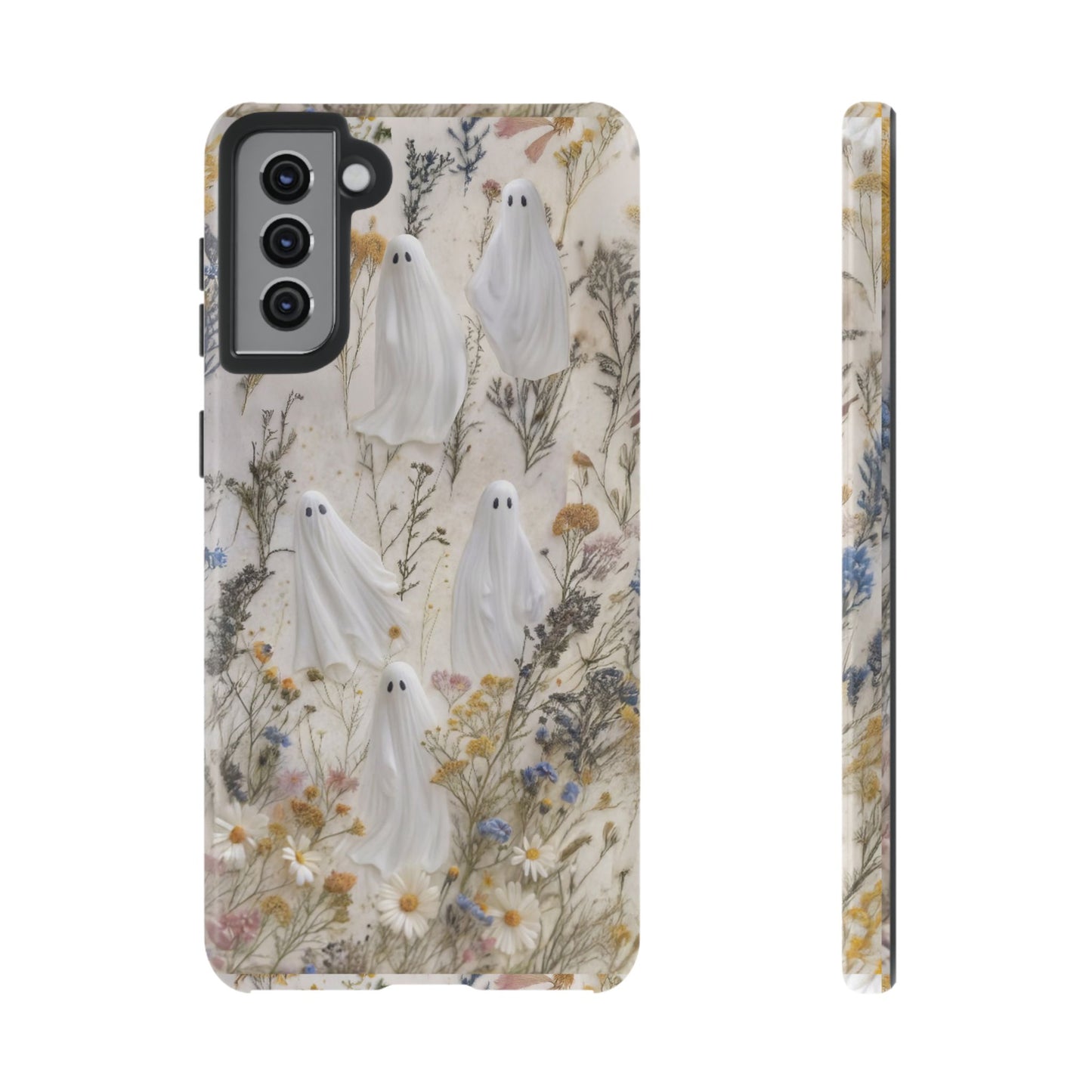 Pressed Floral Ghost Impact Resistant Phone Case