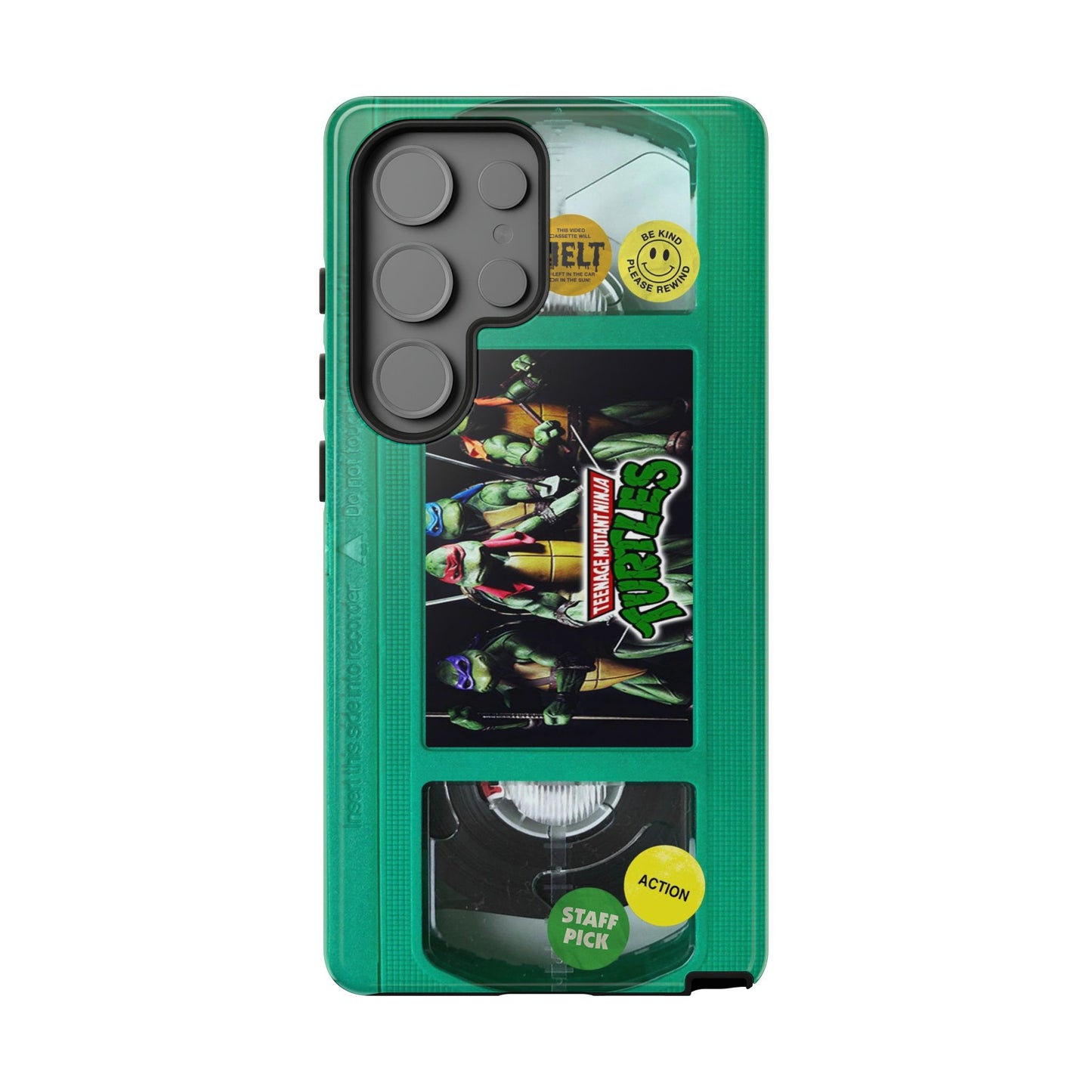 Teenage Turtles Green Impact Resistant VHS Phone Case