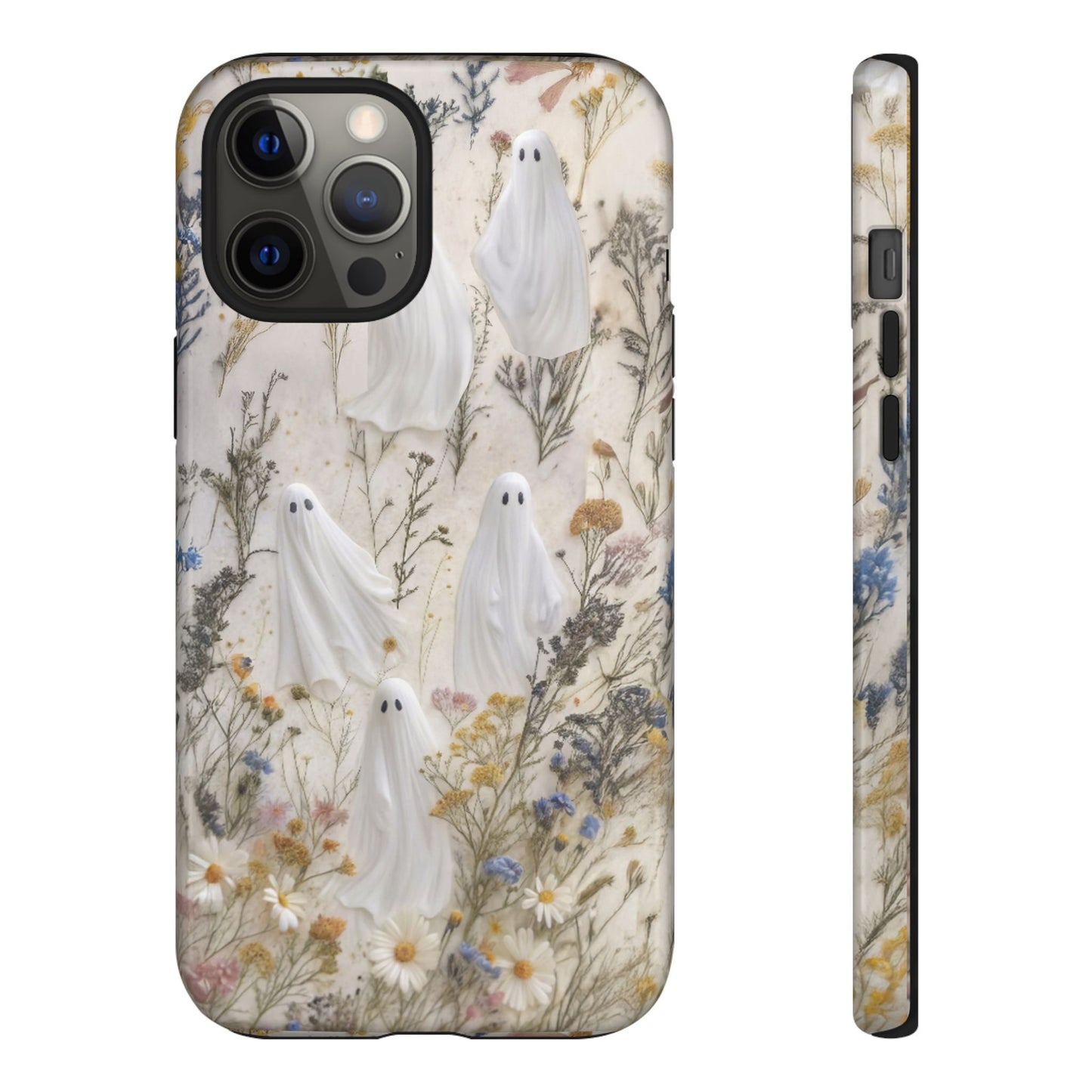 Pressed Floral Ghost Impact Resistant Phone Case
