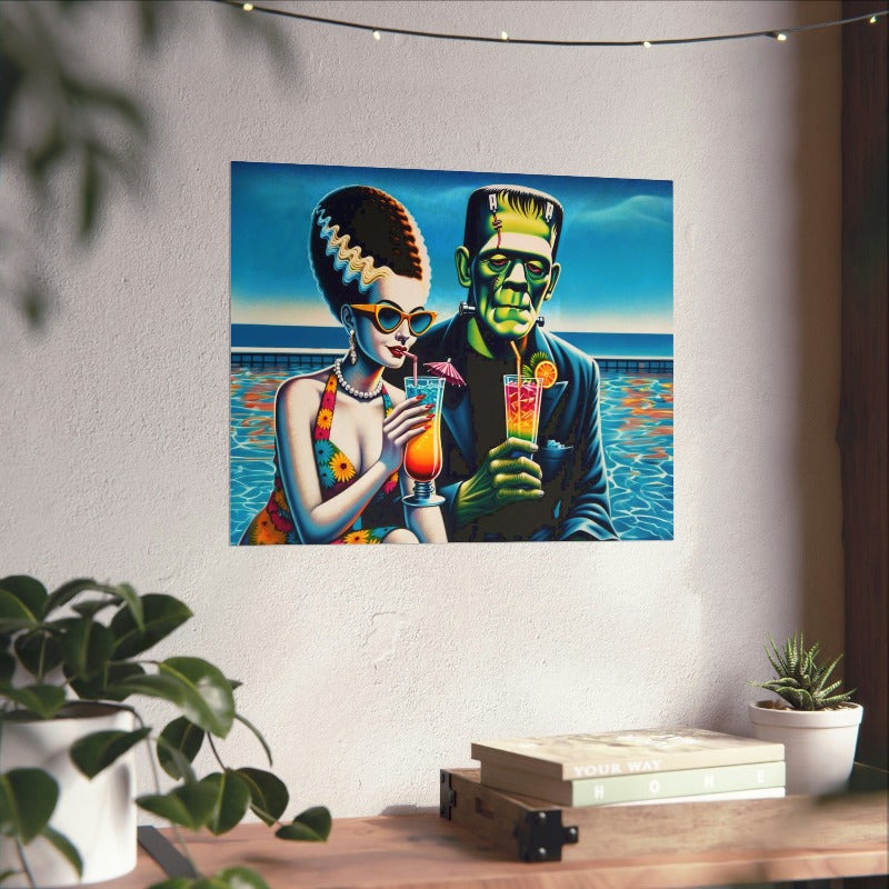Monster & Bride Poolside Poster Print