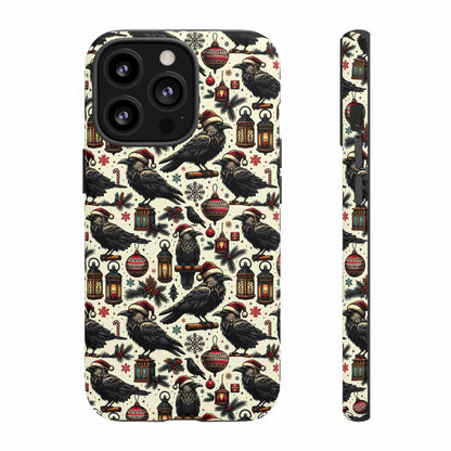 Christmas Crows Impact Resistant Phone Case