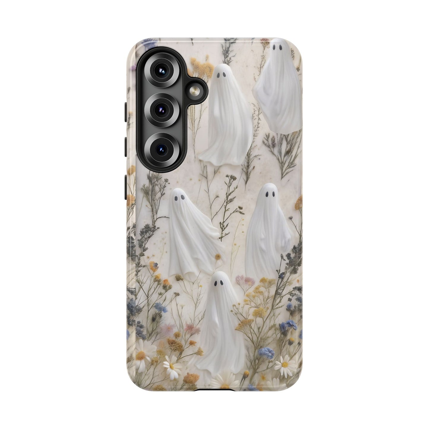 Pressed Floral Ghost Impact Resistant Phone Case