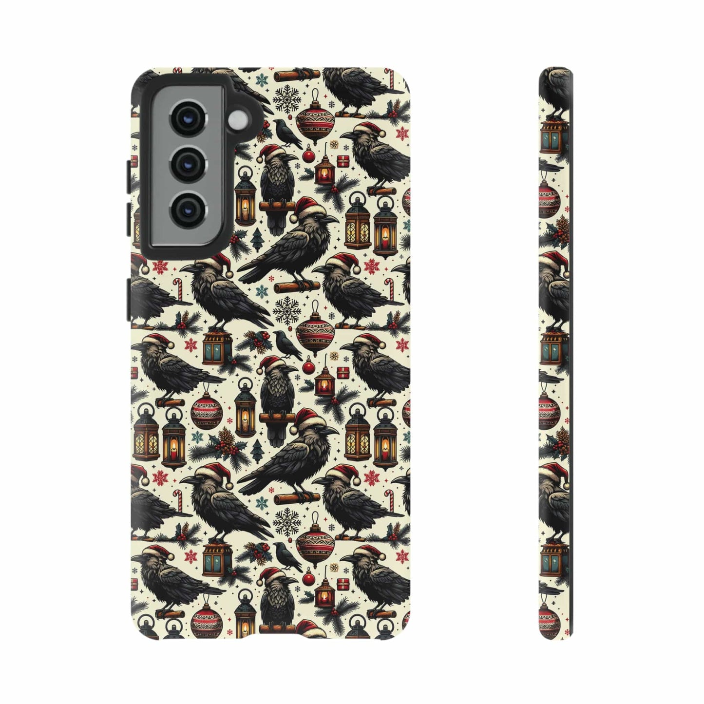 Christmas Crows Impact Resistant Phone Case