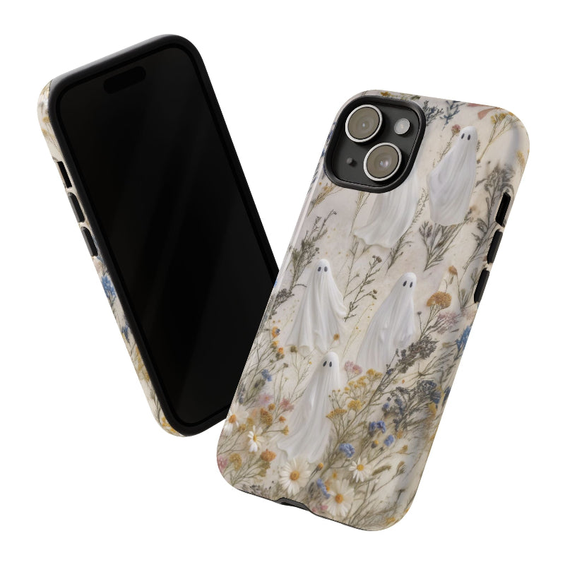 Pressed Floral Ghost Impact Resistant Phone Case